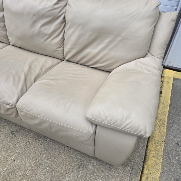 Leather Tan Couch - Image 3