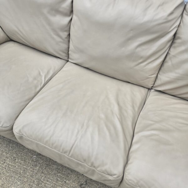 Leather Tan Couch - Image 2