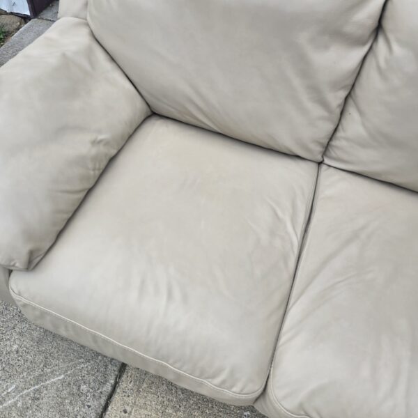 Leather Tan Couch - Image 5